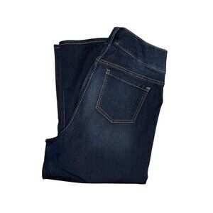 Torrid Plus Size Girlfriend Crop Jeans Womens 18 23 Blue Denim Stretch Dark Wash